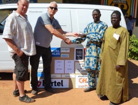 Dutch nationals donate mini van to St. John’s School for the Deaf