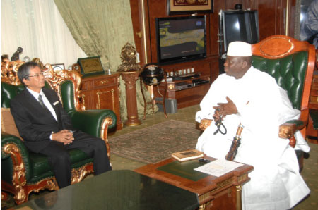 Jammeh holds talks with Japanese ambassador