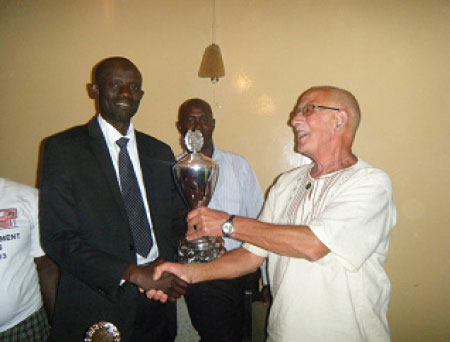 Youth and sports minister receives trophies