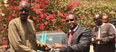 Muhammed Jah presents two new cars as birthday gift to President Jammeh