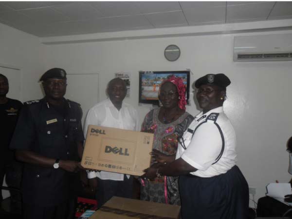 Banjul Breweries presents office equipment to police
