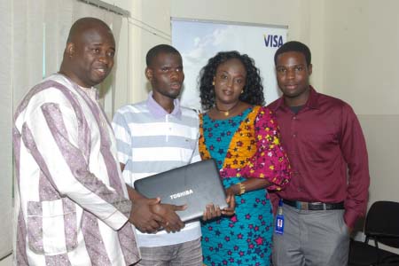 Access Bank assists MDI visually impaired student with laptop