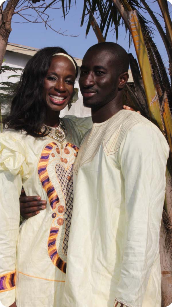 Gambian-Briton track queen ties knot