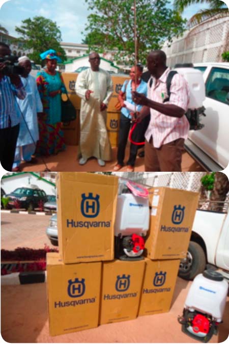 Swe-Gam presents chemical spraying machines to health ministry