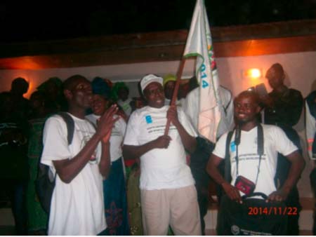 2014 NAYCONF flag reaches destination
