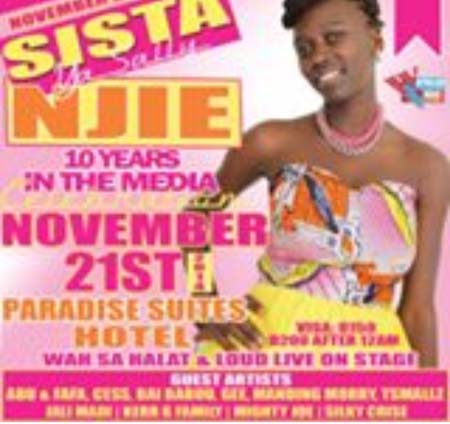 Sista Njie to stage a show to celebrate 10 years in the media