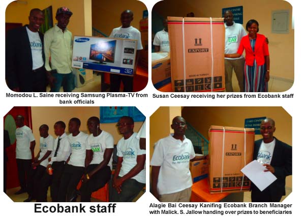 Ecobank awards customers with valuable items