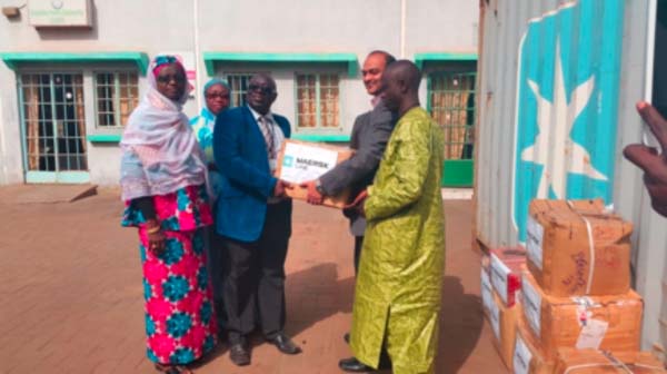 MaerskLine Gambia donates antiseptic materials to GPA