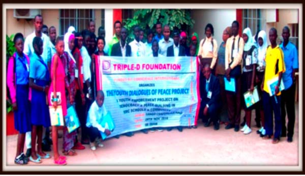 Triple-D Foundation engages students and teachers on peace-building, gender-based violence