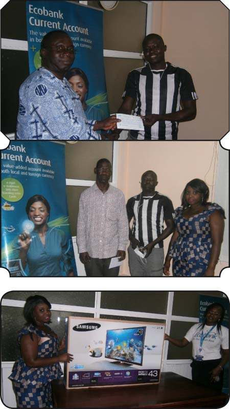 Ecobank gives prizes to lucky winners