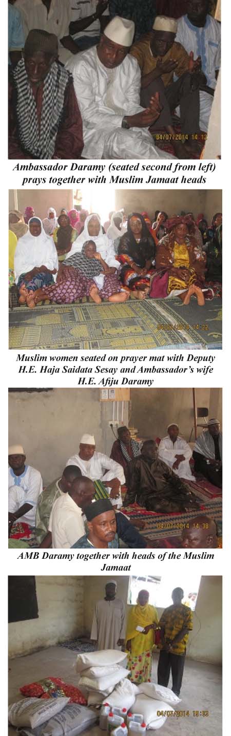 Ambassador Daramy presents Ramadan package to Salone Muslim ‘Jamaat’ in The Gambia
