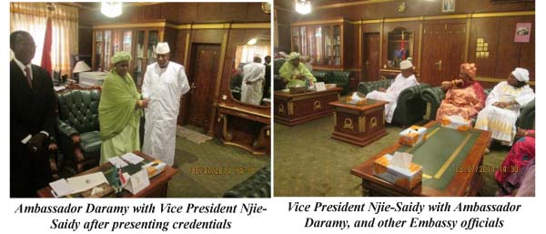 Sierra Leone Ambassador presents credentials to Gambian Vice-President