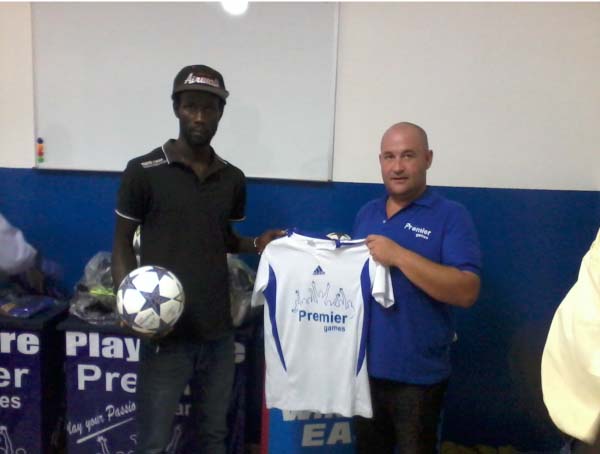 Premier Games presents jerseys to nawetan teams