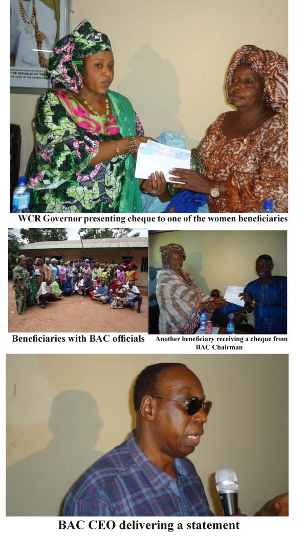 BAC presents over D100,000 to support WCR women farmers