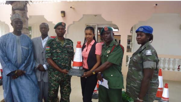 HG-Gambia presents over 70 traffic cones to securities