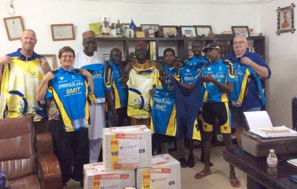 Dutch organisation donates jerseys to Gambia Cycling Association
