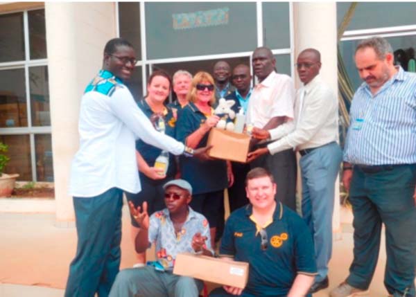 Rotary clubs of UK, Fajara boost EFSTH with medical items
