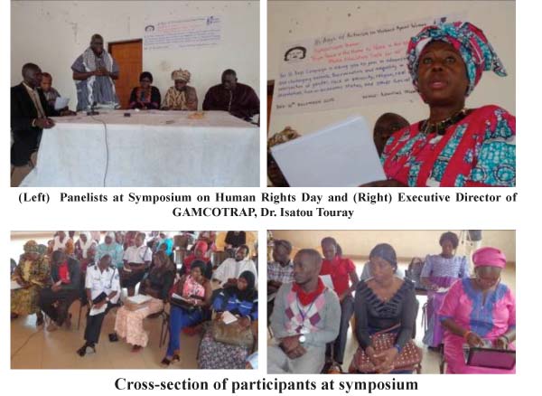 Symposium on Human Rights Day 10th December 2015, organized by GAMCOTRAP and funded by AWDF, at Kanifing Hall on Jimpex Road