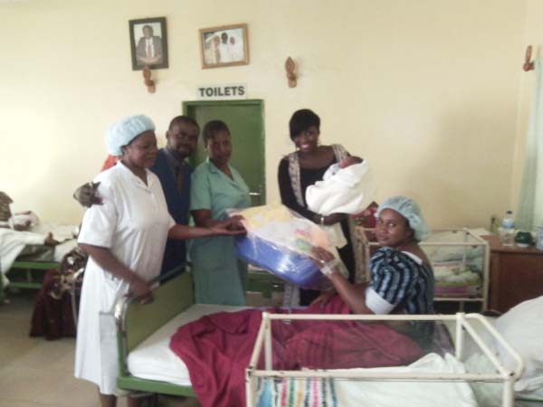 Gambian actress donates baby items to health facilities