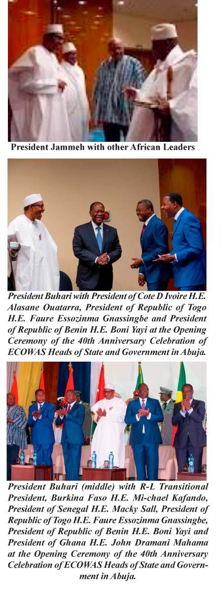 W/African Heads State commemorate ECOWAS 40th Anniversary