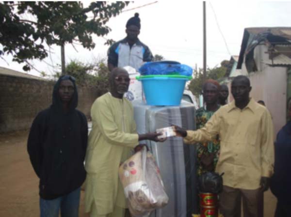 KM/DMC donate to Latrikunda German fire victims
