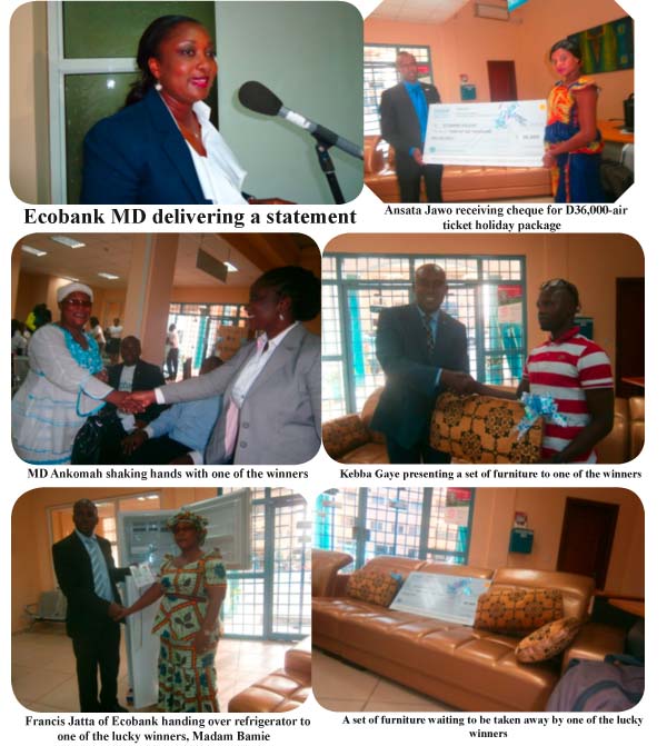 Ecobank presents prizes to DMC lucky customers