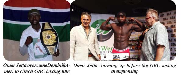 Omar Jatta wins GBC Boxing championship in Germany