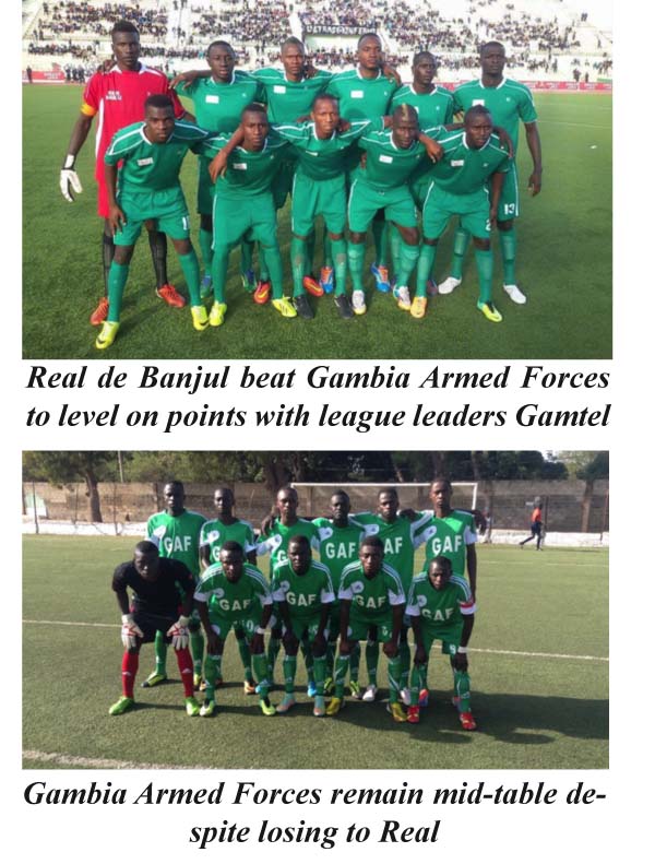 Real punch GAF to level on points with Gamtel in GFF 1st Tier