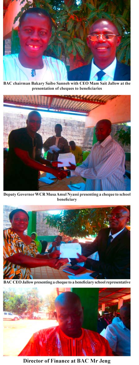 BAC disburses over D400,000 in scholarships for year 2014-2015