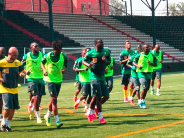 Gambia - Cameroon: Cameroon players already at work