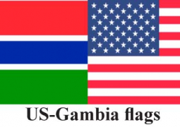 gambia and us flag