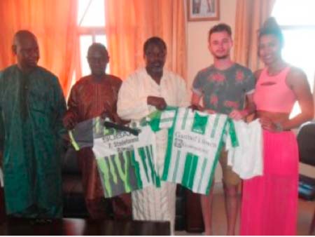 GFF receives football items from Swiss philanthropists