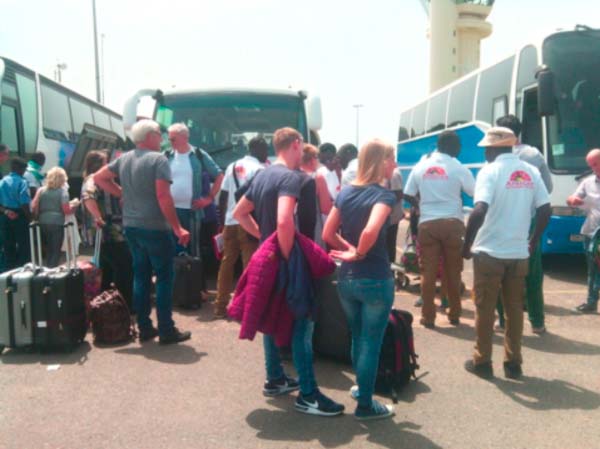 First flight of 180 tourists arrives