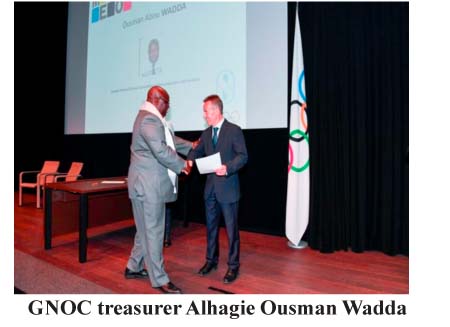GNOC treasurer bags IOC MEMOS Certificate