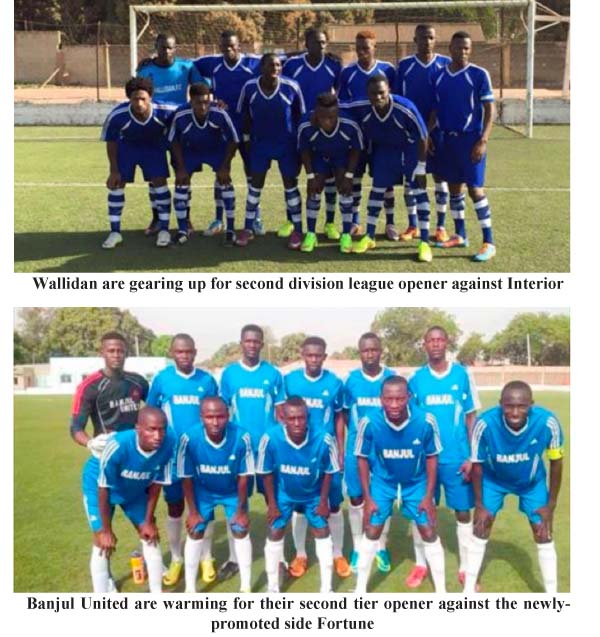 Second division league fixtures released