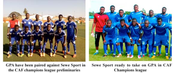 GPA pair with Sewe Sport in CAF Champions league preliminaries