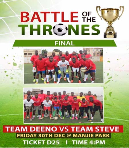 Deeno Testimonial tourney final slated for today 
