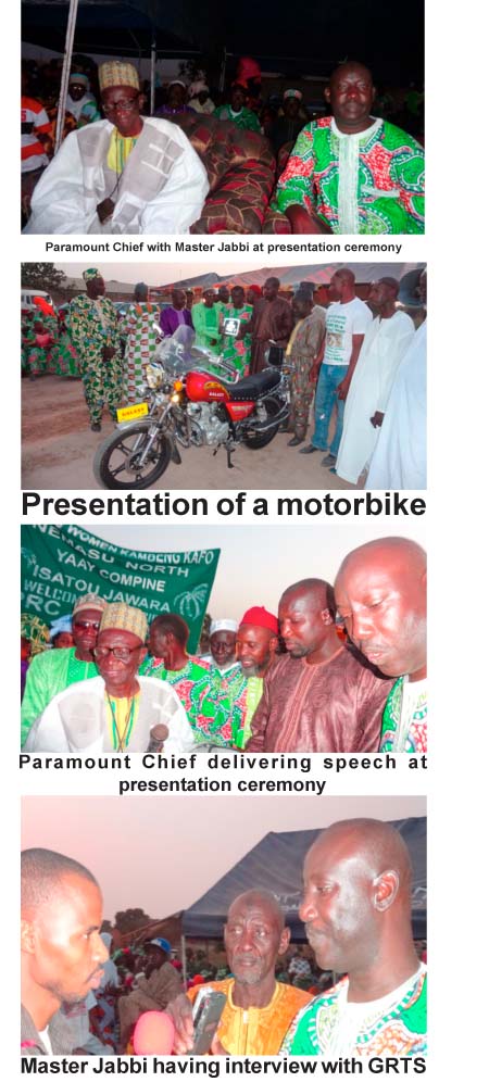 AGRICULTURE & DEVELOPMENT: Paramount Chief: Gambia needs more of Master F. Jabbi