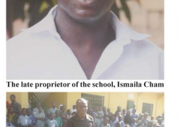 late ismaila cham and school childrens