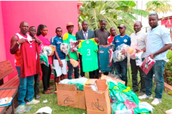 Norga presents material to CRR Football Association
