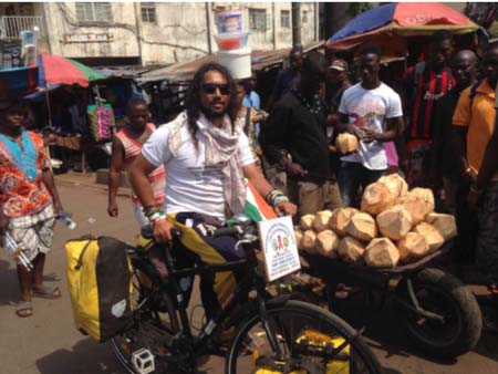 Indian cycling the world for HIV/AIDS awareness