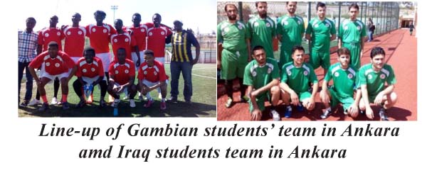 Gambia thrash Iraq 4-1 in Turkey students’ championship