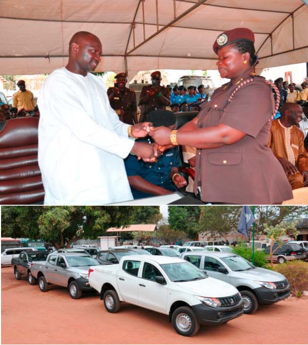 Gambia gov’t presents 25 pickups to security departments