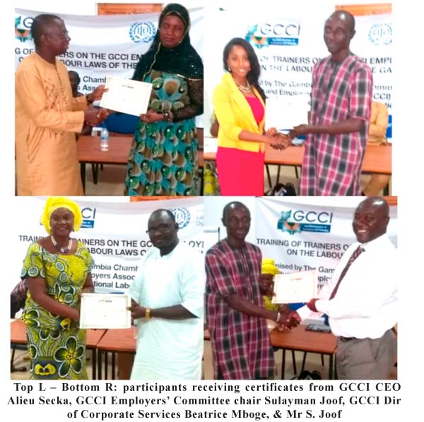 GCCI training on Gambia Labour Laws wraps up