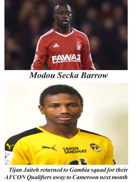 Modou Barrow, others invited for Scorpions Afcon match