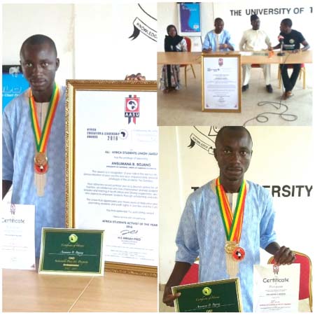 UTG student union president bags continental award
