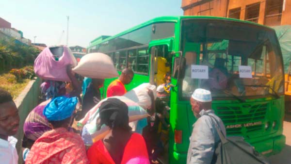 Rotary Club of Banjul transports about 13,000 refugees home