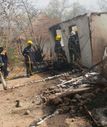 Fire destroys houses worth over 15,000 Euro