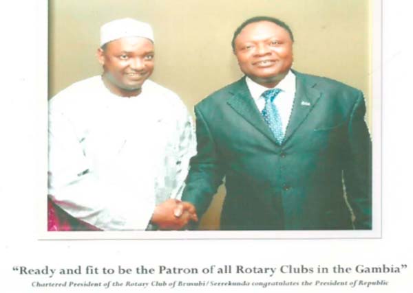 Rotarian Chartered president meets President Barrow