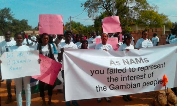 Gambian youths demand resignation of country’s lawmakers